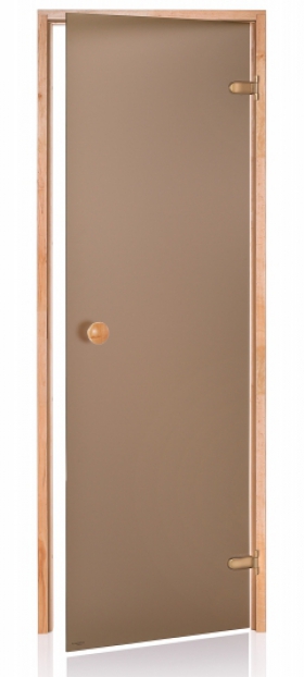 Dveře do sauny "A" 8x19 Satin Bronze 790x1890 mm Osika