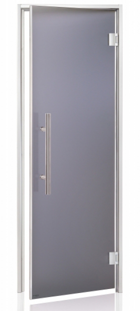 Dveře do parní sauny "A" Lux 7x19 Satin Grey 685x1895 mm