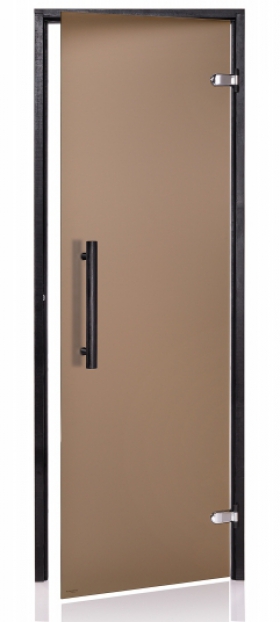 Dveře do sauny "A" 7x19 Satin Bronze 690x1890 mm Black