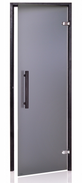 Dveře do sauny "A" 8x19 Satin Grey 790x1890 mm Black