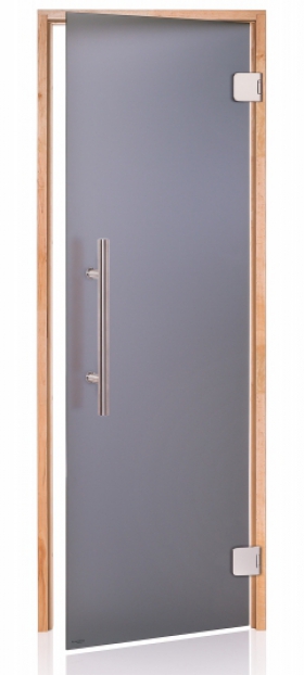 Dveře do sauny "A" Premium 9x19 Satin Grey 890x1890 mm Osika