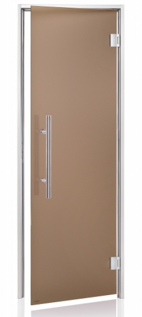 Dveře do parní sauny "A" Premium 9x19 Satin Bronze 885x1895 mm