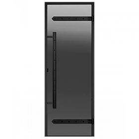 Dveře do parní sauny ALU HARVIA Legend 7x19, šedé, 690x1890 mm