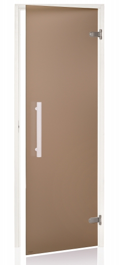 Dveře do sauny "A" 7x21 Satin Bronze 690x2090 mm White