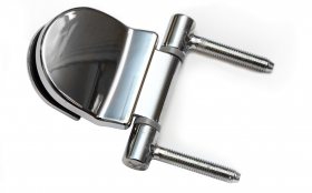 Dveřní pant pro saunové dveře (do zárubně), celoskleněné HARVIA, chrome (1ks)