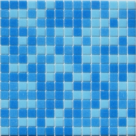 Mozaika 327x327x4mm, drcené sklo, SWIMMING BLUE