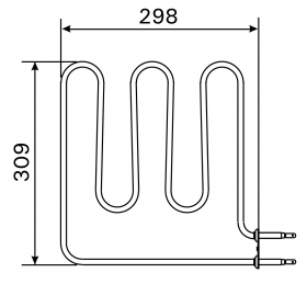 Topné těleso, spirála pro saunová kamna BC45, (E), 1500W/230V