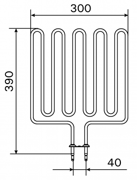 Topné těleso, spirála pro saunová kamna L20, 1750W/240V