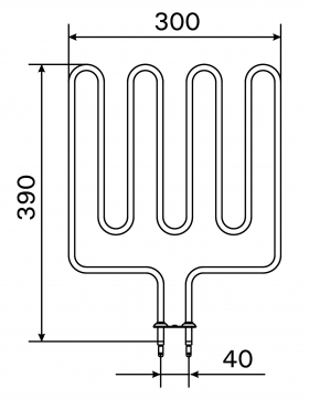 Topné těleso, spirála pro saunová kamna KIP, KV, M60, V60E, CS, KV, 2000W