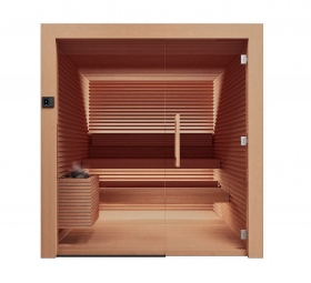 Finská sauna Auroom NATIVA 200x250 thermowood osika