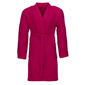 Vaflový župan VOSSEN do sauny, CRANBERRY, unisex - vel. L