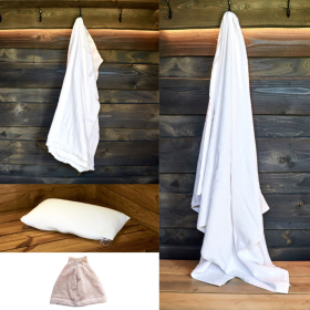 Set: osuška, polštář, čepice, dámský kilt