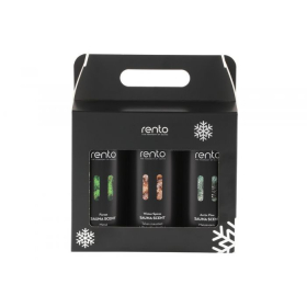 Dárkový set saunových aromat Rento 3x400ml - Vánoční koření, lesní vánek a arktická borovice