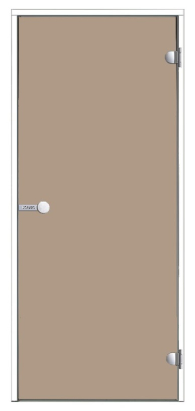 2.jakost: Dveře do parní sauny ALU HARVIA 7x19, bronzové, 690x1890 mm, bílý rám