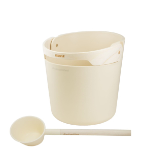 Set vědro s naběračkou Harvia Helmi – slonovina