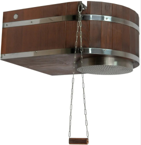 Rozbalené zboží: Oplachová sprcha ICEBERG 45 l – nerez a thermo jasan