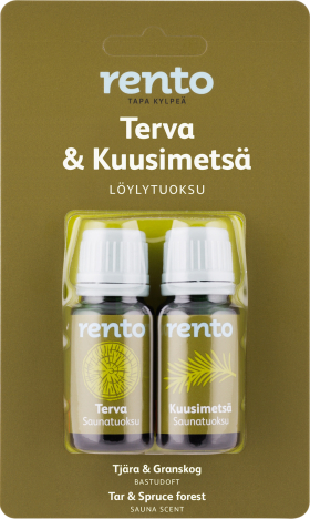 2.jakost: Saunové esence Rento - set Vyuzená bříza + Smrkový les, 2x10 ml
