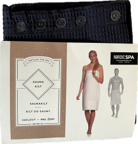Rozbalené zboží: Vaflový kilt NordicSPA 80x150cm - dámský, TMAVĚ MODRÝ