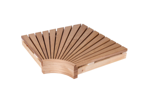 2.jakost: Lavice hotová - rohový modul 790x790 osika THERMOWOOD