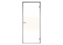 Dveře do parní sauny ALU HARVIA 9x21, satinované, 890x2090 mm, šedý rám