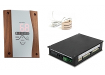 SET Saunová regulace, řídící jednotka SENTIOTEC wave.com4 CombiSet 2, tmavé dřevo, světlé čidlo