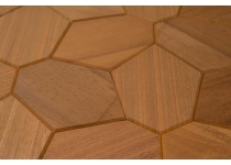 Dekorativní saunový obklad HEXAGON, abachi thermowood 432x373mm
