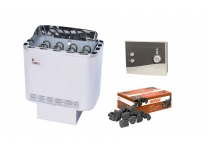 Set kamna Nordex Next E 6kW s regulací K1 Next a kameny