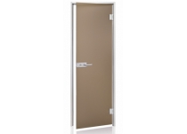 Celoskleněné dveře DORADO 8x20, ALU rám, satin/bronze, FAB zámek