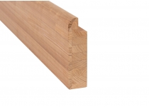 Hrana lavicová - se zubem a oblou hranou 2400x40x140mm, osika THERMOWOOD