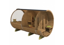 Sudová sauna DELUXE 400 BOROVICE THERMO, prosklená, rozložená