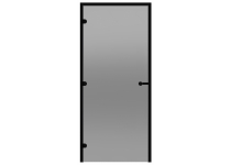 Dveře do parní sauny ALU HARVIA 8x21, šedé 790x2090 mm, černý rám