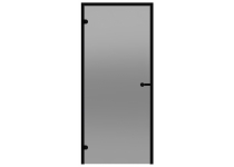 Dveře do parní sauny ALU HARVIA 8x19, šedé 790x1890 mm, černý rám