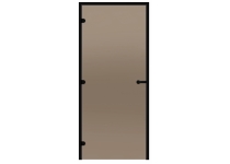 Dveře do parní sauny ALU HARVIA 9x21, bronzové 890x2090 mm, černý rám
