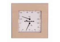 Prodej ukončen: Teploměr s vlhkoměrem Sentiotec - čtverec, osika