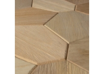 Dekorativní saunový obklad HEXAGON, abachi kartáčované 432x373mm