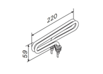 Topné těleso, spirála pro výparník BC60/60SE, 90SE, 2000W