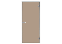 2.jakost: Dveře do parní sauny ALU HARVIA 7x19, bronzové, 690x1890 mm, bílý rám