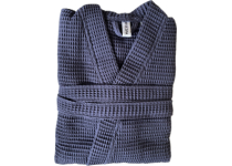 Vaflový župan do sauny - unisex, TMAVĚ MODRÝ vel. XL