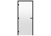 2.jakost: Dveře do parní sauny ALU HARVIA 8x21, čiré 790x2090 mm, černý rám