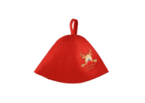 Klobouk do sauny Winteria sob – červený, vlna