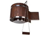 Oplachová sprcha COOLER 35 l – thermowood, nerezová ocel