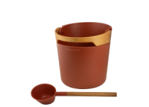 Set vědro s naběračkou Harvia Helmi – terakota