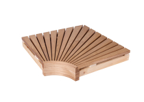 2.jakost: Lavice hotová - rohový modul 790x790 osika THERMOWOOD